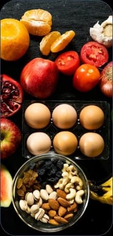 Alimentos saludables en la app de Fudia